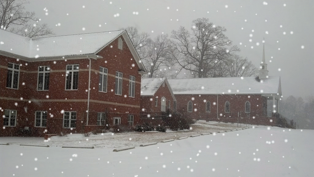 Church Snowing